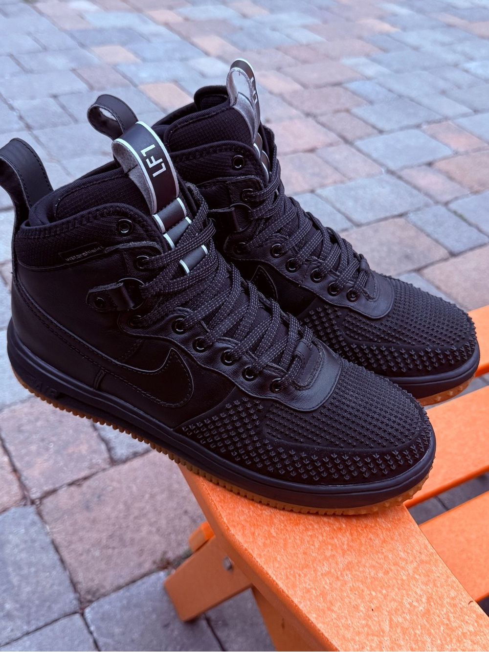 Mens Nike Lunar Force 1 Duckboot Black Gum Gently Used - US Size 11 (805899-003)